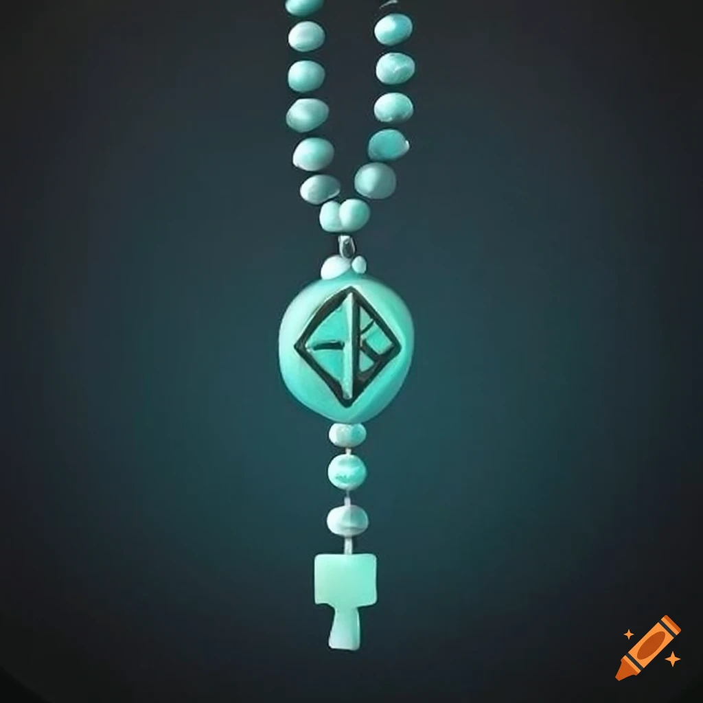 Prayer bead with rune on it fantasy on Craiyon