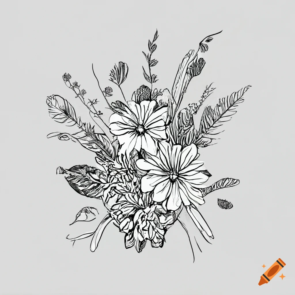 Flower Sketches PNG Transparent Images Free Download | Vector Files |  Pngtree