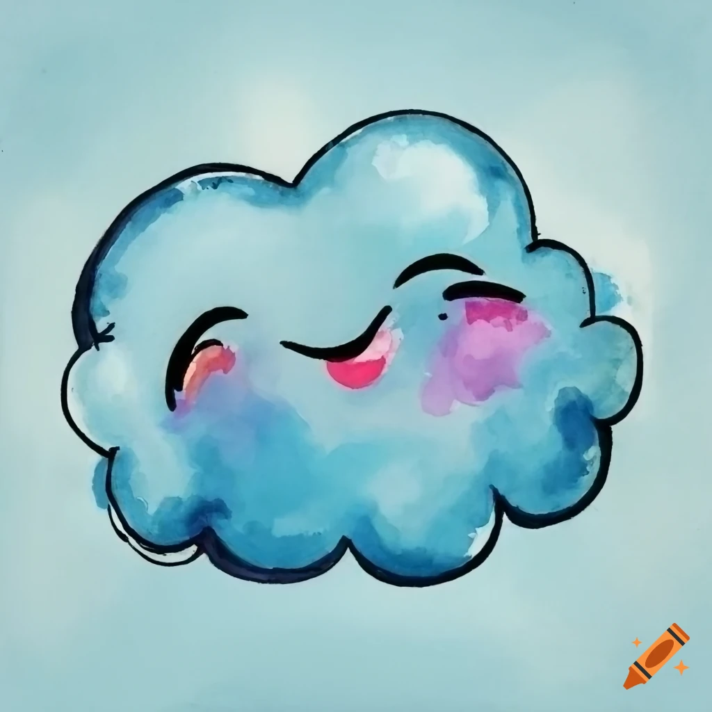 Simple Strokes White Clouds Drawing Cute Cartoon Clouds PNG Images | PSD  Free Download - Pikbest