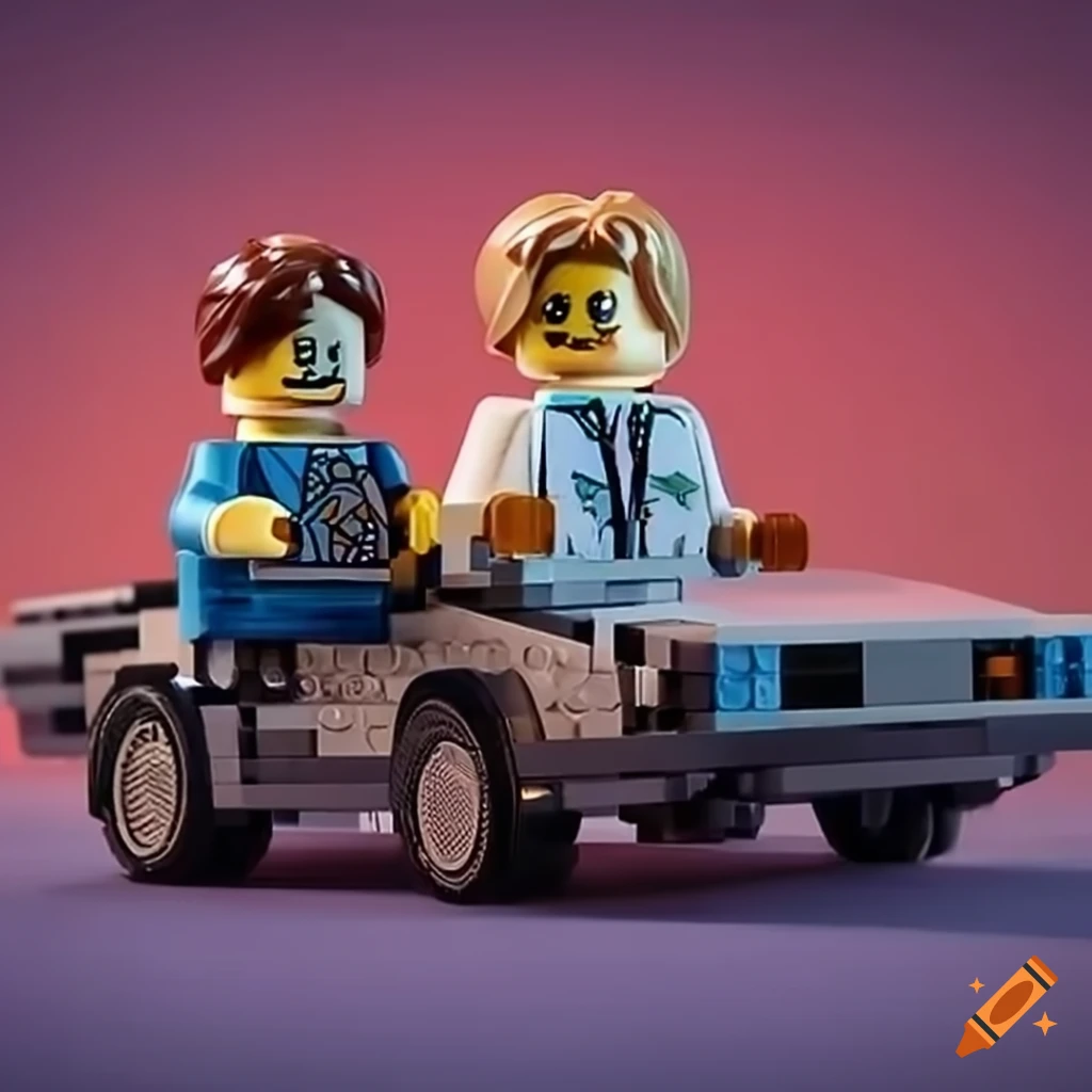 Doc and Marty Drive the New LEGO 'Back to the Future' DeLorean Time Machine in  an Animated Adventure