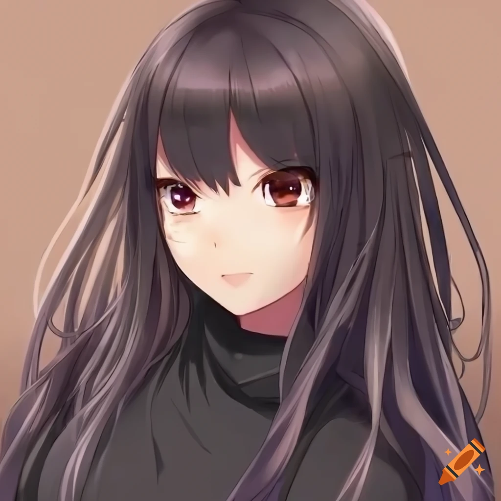 Anime with long black hair