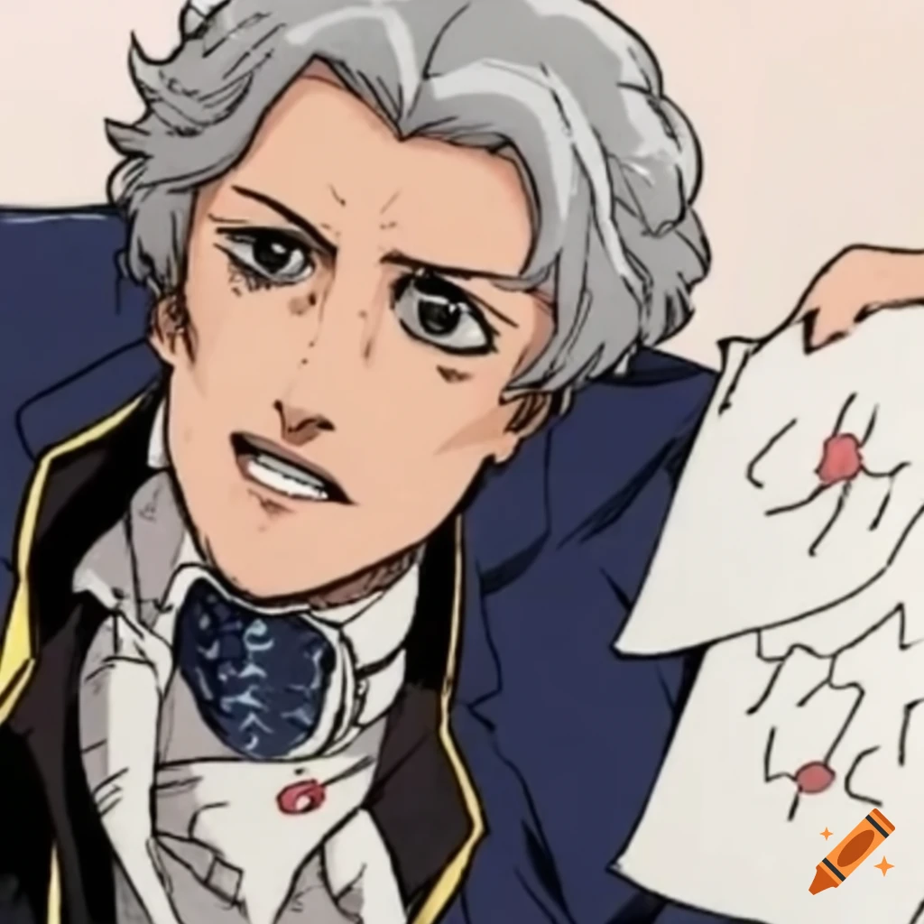 Maximilien robespierre in manga on Craiyon