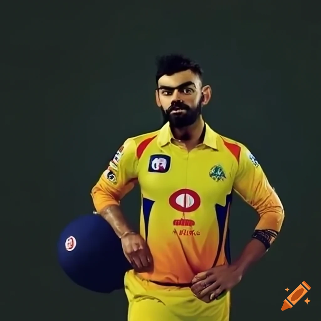 Virat kohli in csk jersey on craiyon