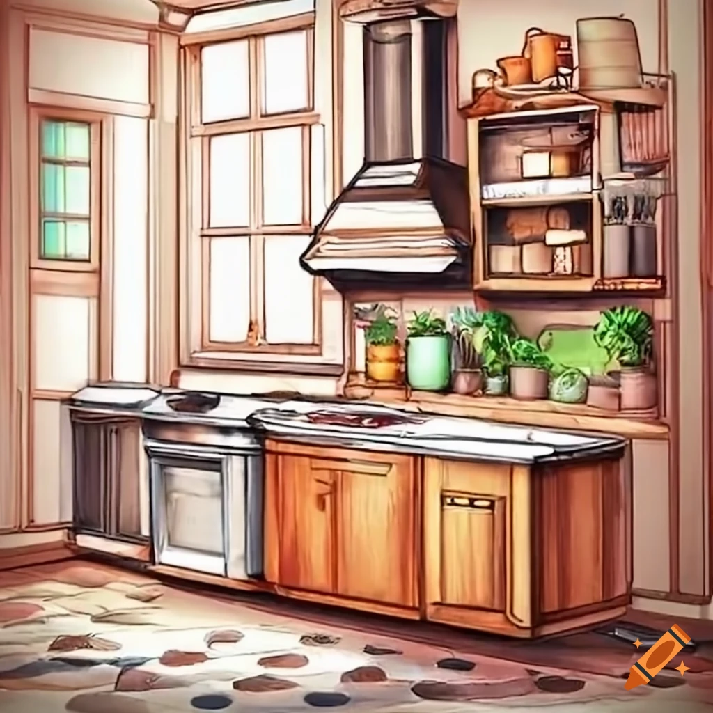 A kitchen on Craiyon