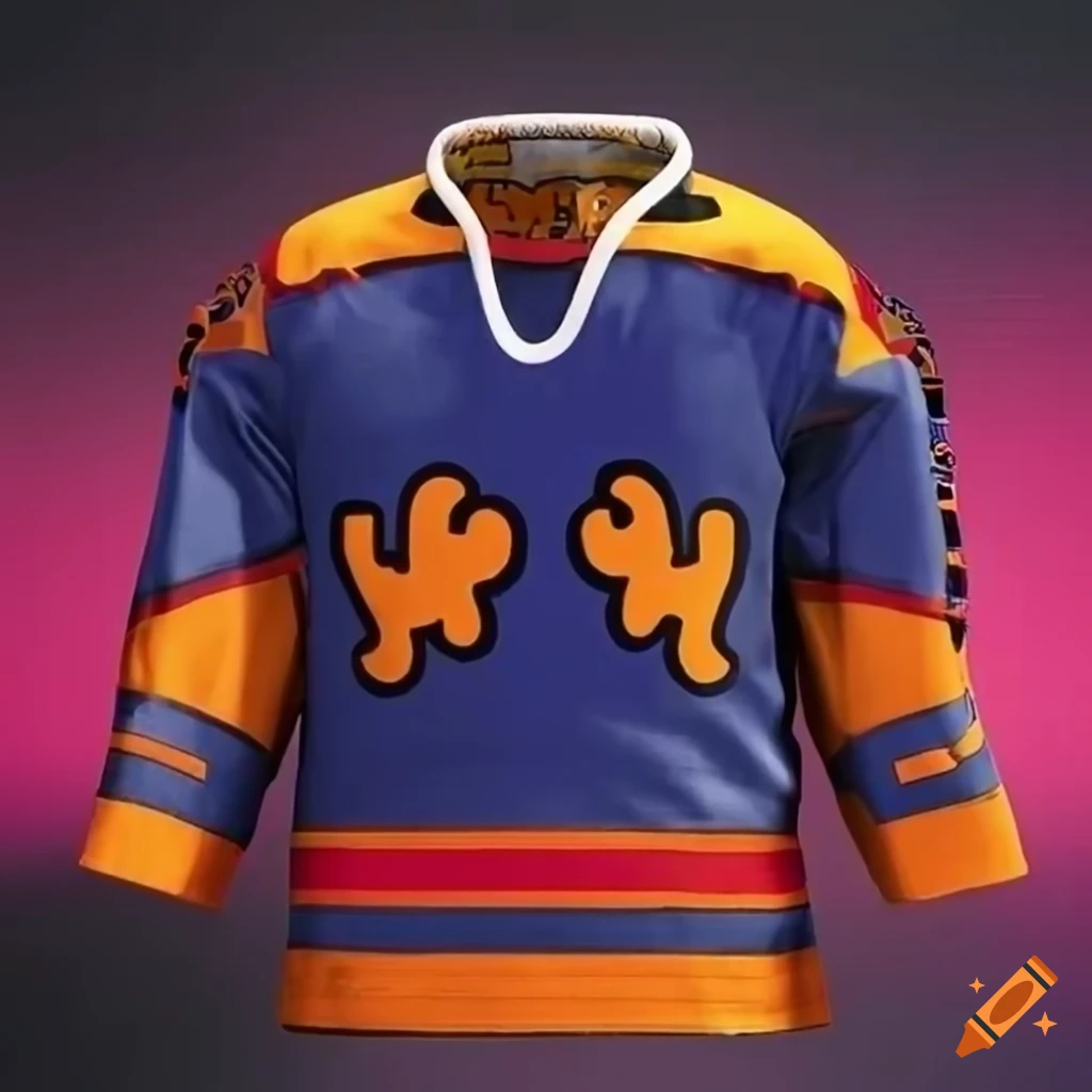 Keith haring art style hockey jersey on Craiyon