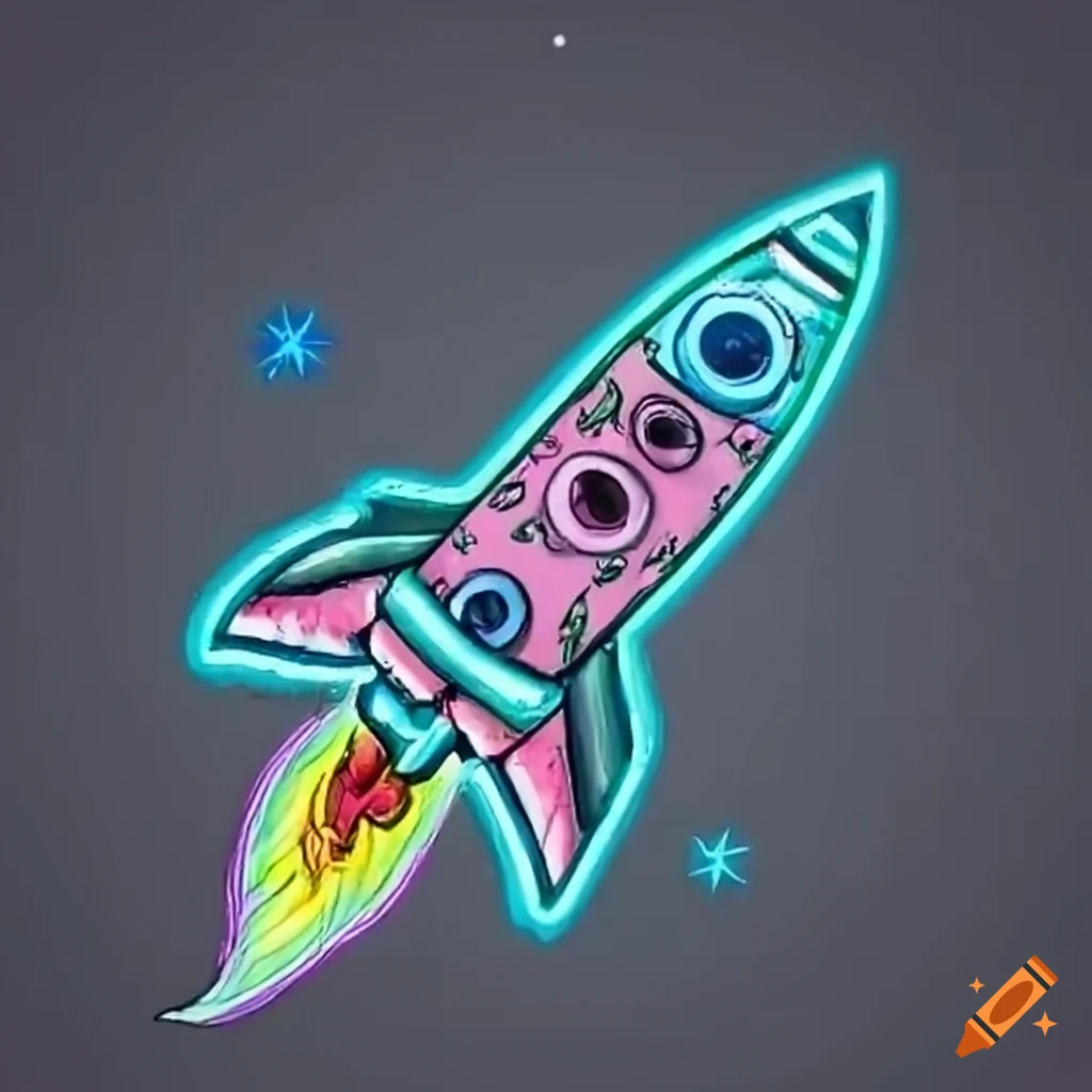 Rocket Ship Drawing (easy) - HelloArtsy