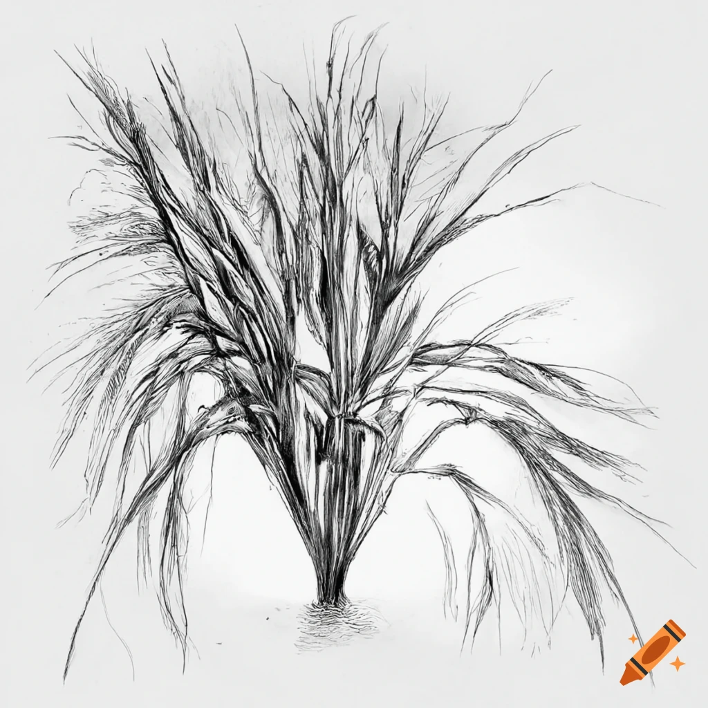 Rice Plant Sketch Hand Drawn Vector Stock Illustration - Illustration of  isolated, jasmine: 254935966