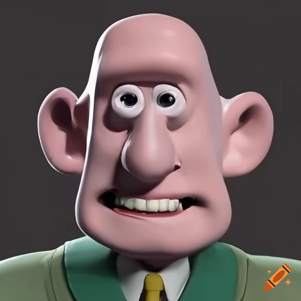 Wallace from wallace and gromit, constipated expression