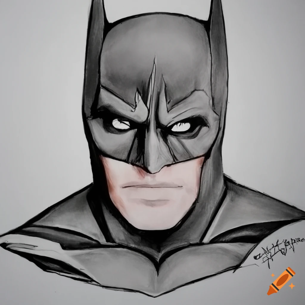 batman face sketch