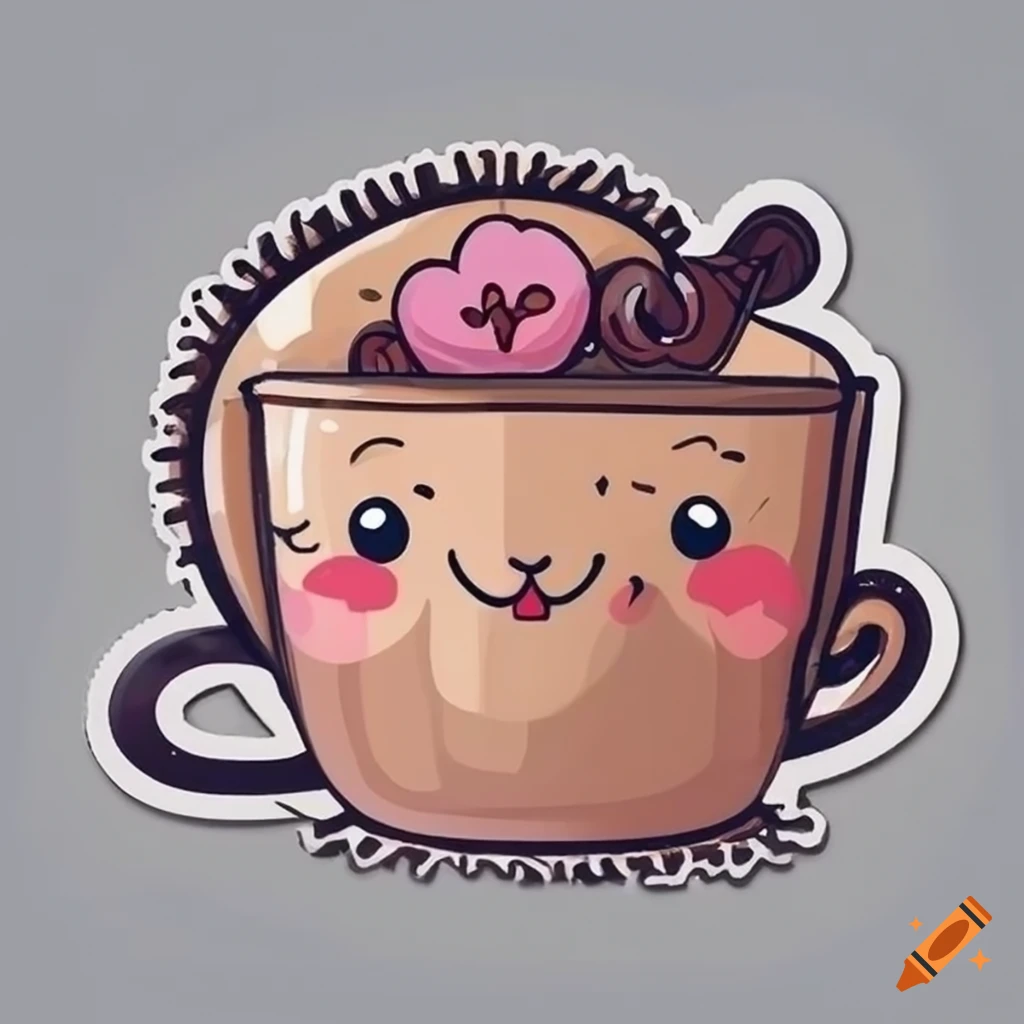 Kawaii Cute Coffee Mug - Coffee - Posters and Art Prints