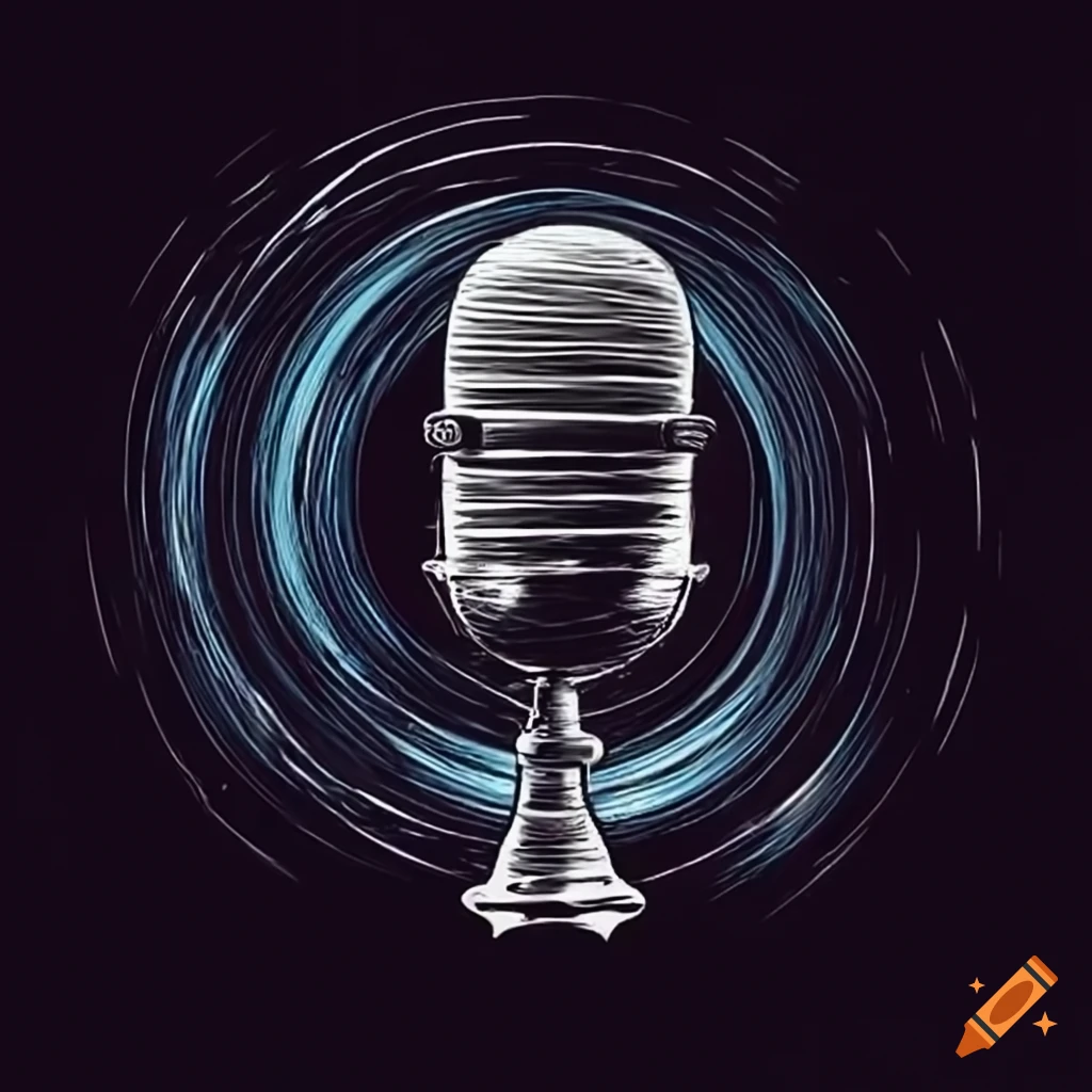 Microphones orbiting like in space on Craiyon