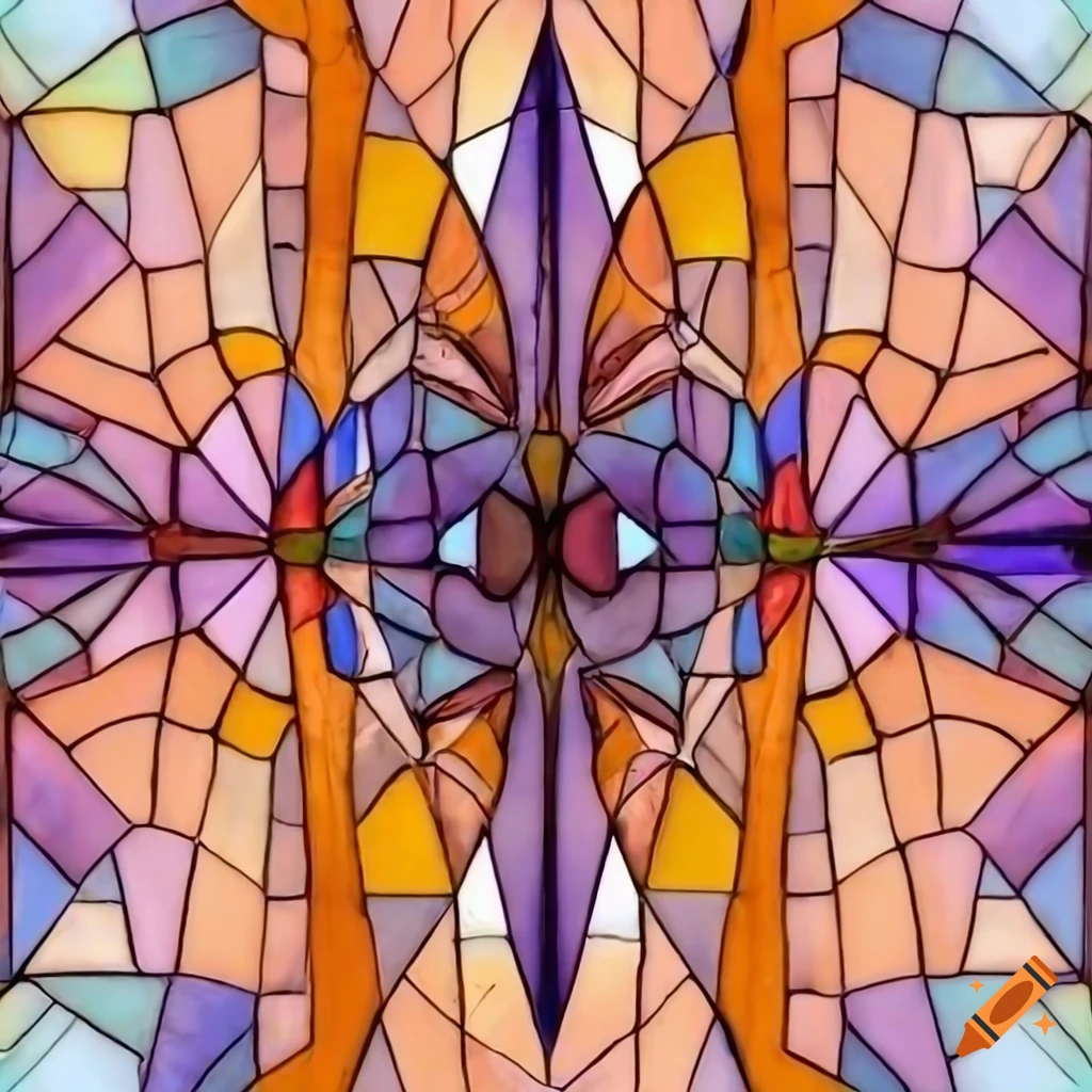 Create a simple stained-glass design that symbolizes the divine
