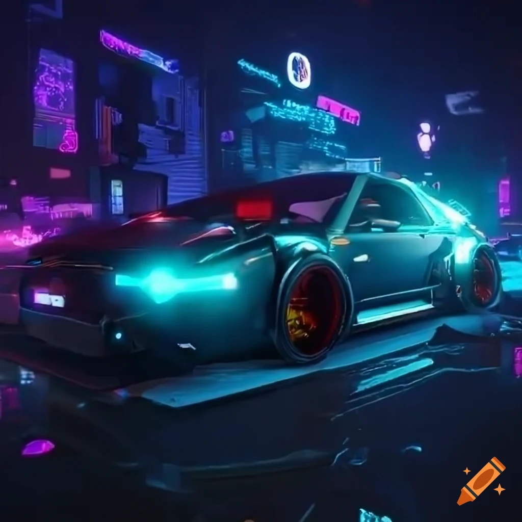 Cyberpunk car 4k rtx on Craiyon