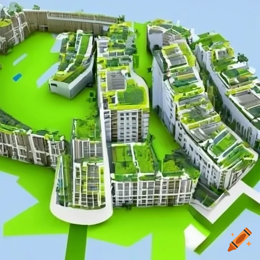 3d models of sustainable urban infrastructure on Craiyon