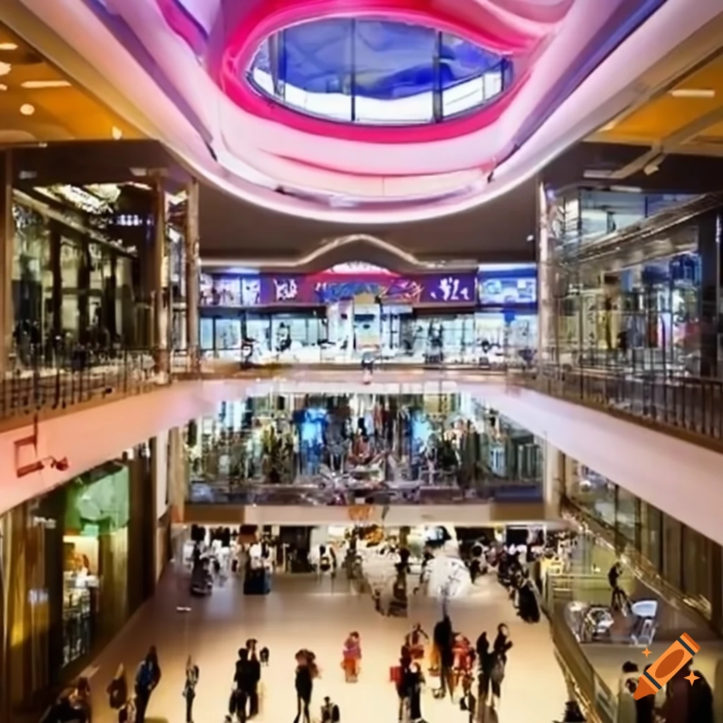 Luxury modern shopping mall building in turkey