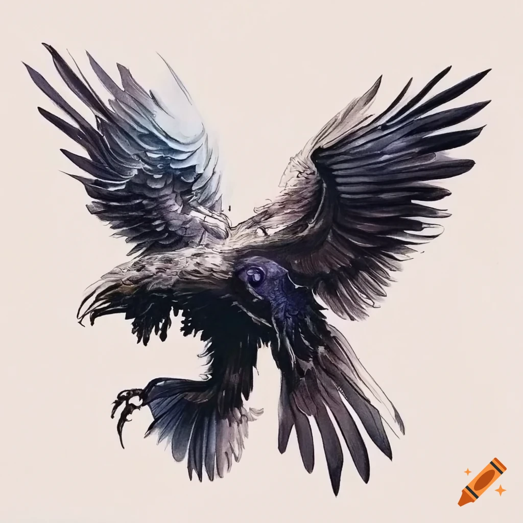 Raven tattoo Stock Vector Images - Alamy