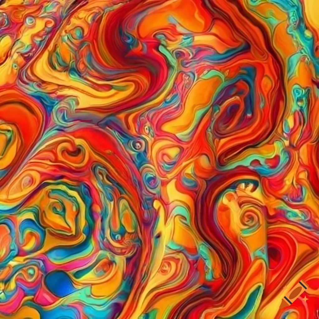 Abstract colored fabric with intricate patterns on Craiyon
