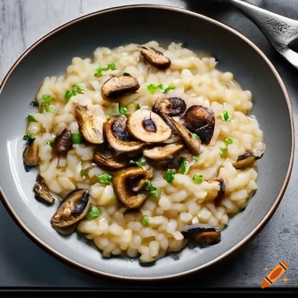 Shiitake risotto with parmesan on Craiyon