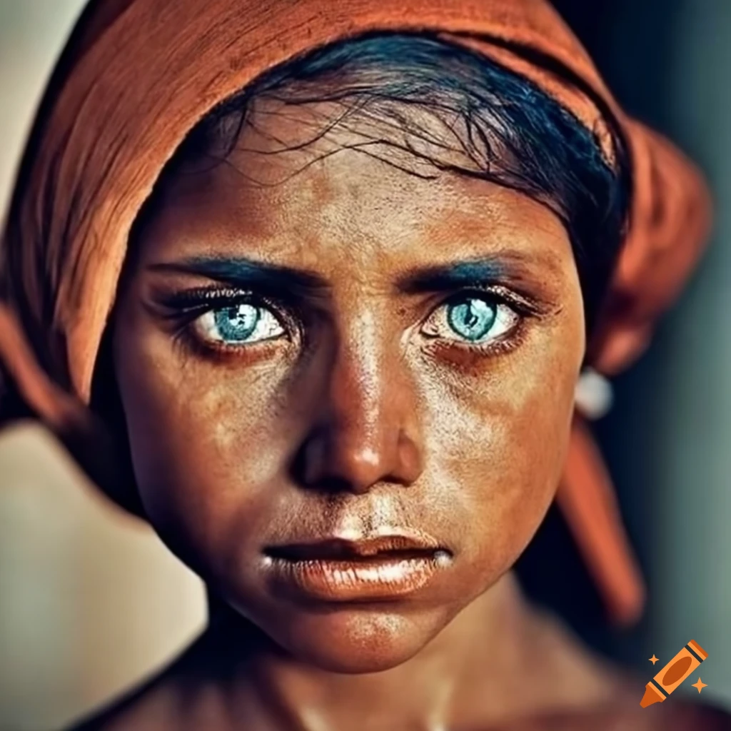 Portrait of a young woman by steve mccurry, intricate and