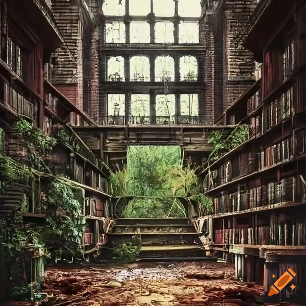 abandoned-library-with-plants
