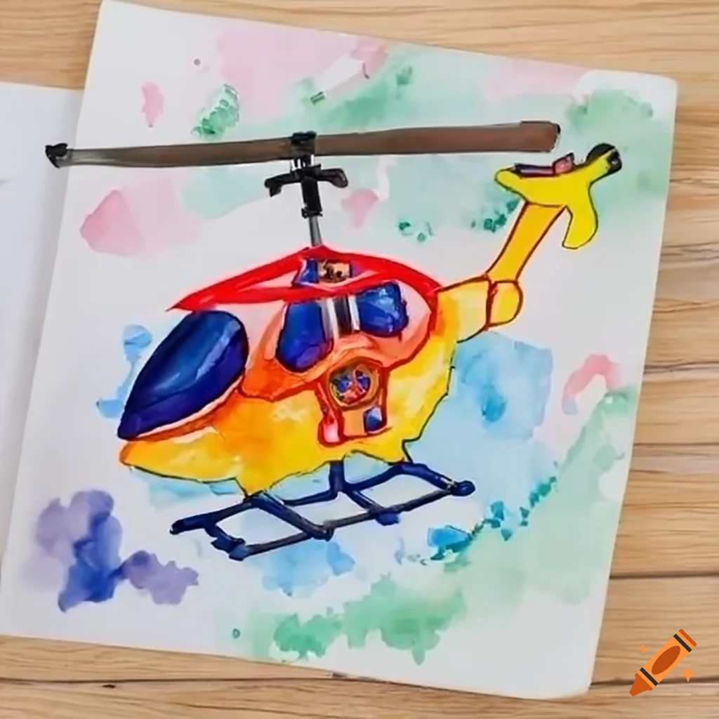 Helicopter Coloring Page | Easy Drawing Guides