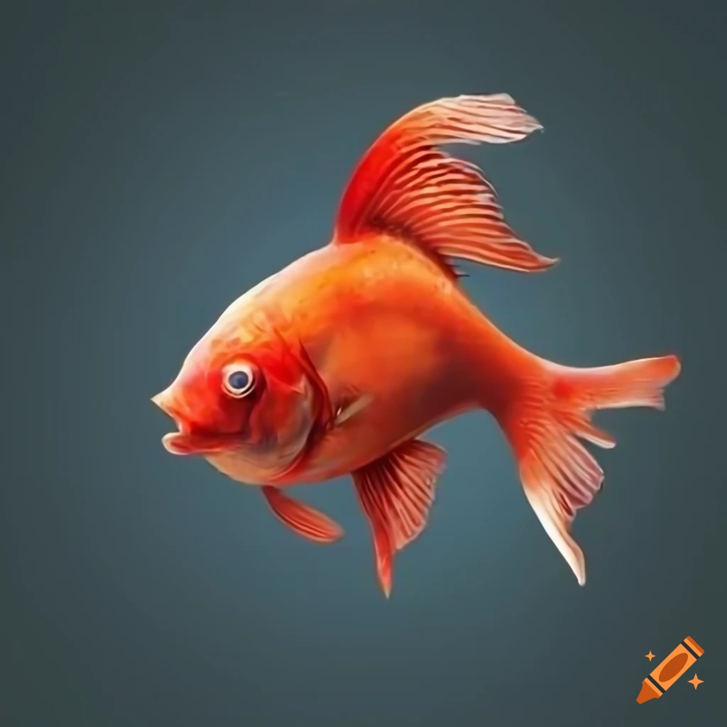 High definition red fish jumping on a transparent background on