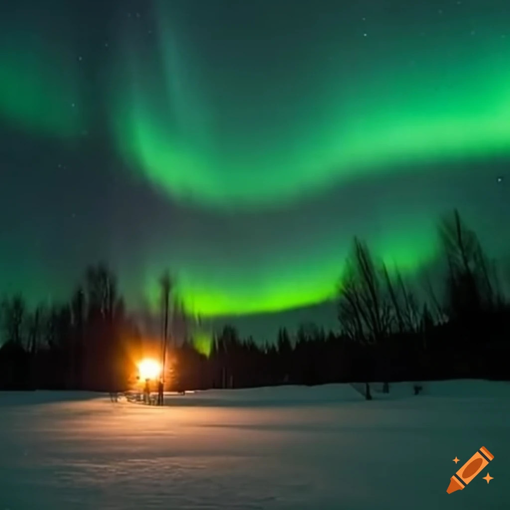 A mass amount of northern lights in the sky