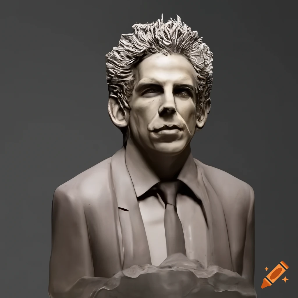 Sculpture of ben stiller on Craiyon