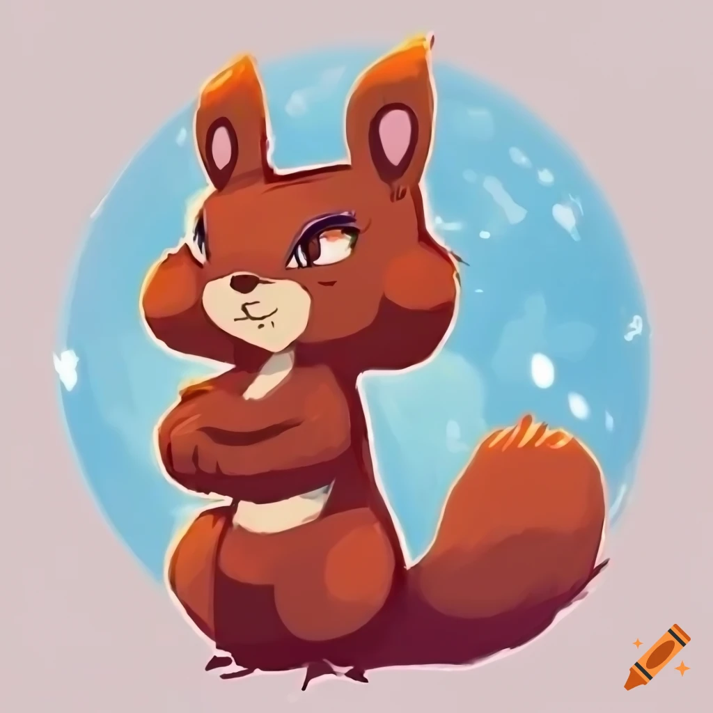 Cute Tiny Anime Squirrel Sticker, Animal, Cartoon, Sticker PNG Transparent  Clipart Image and PSD File for Free Download