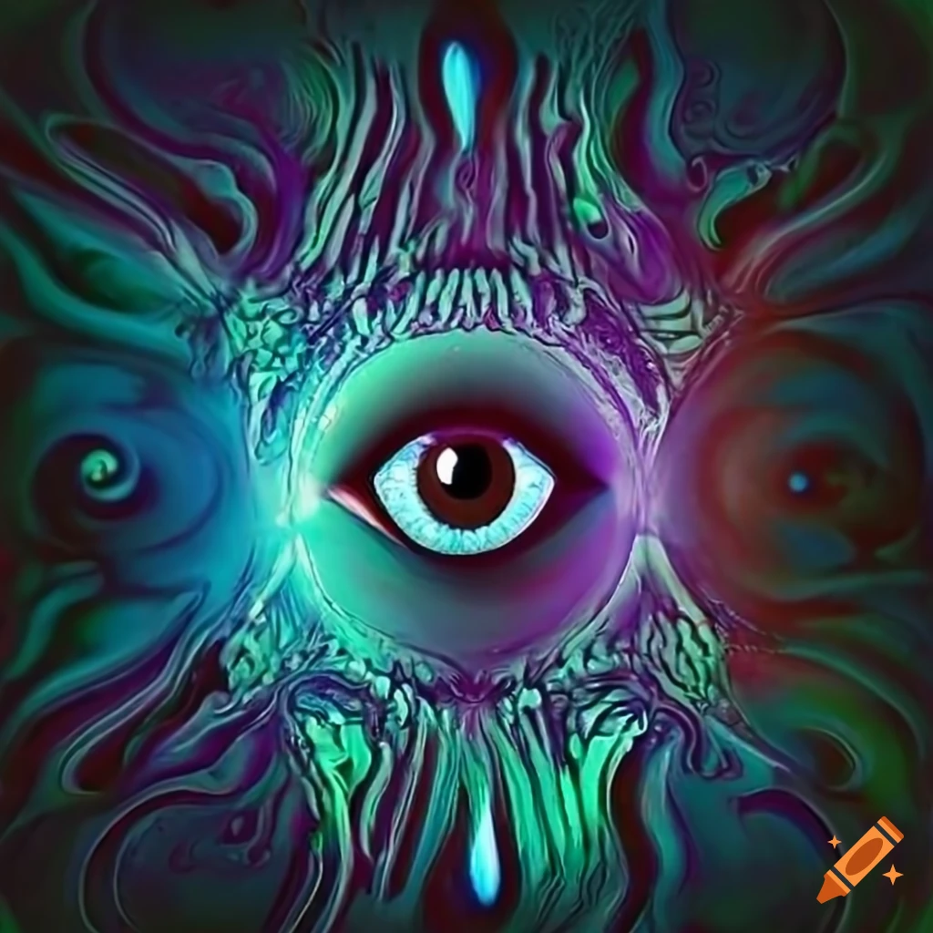 Abstract allseeing eye