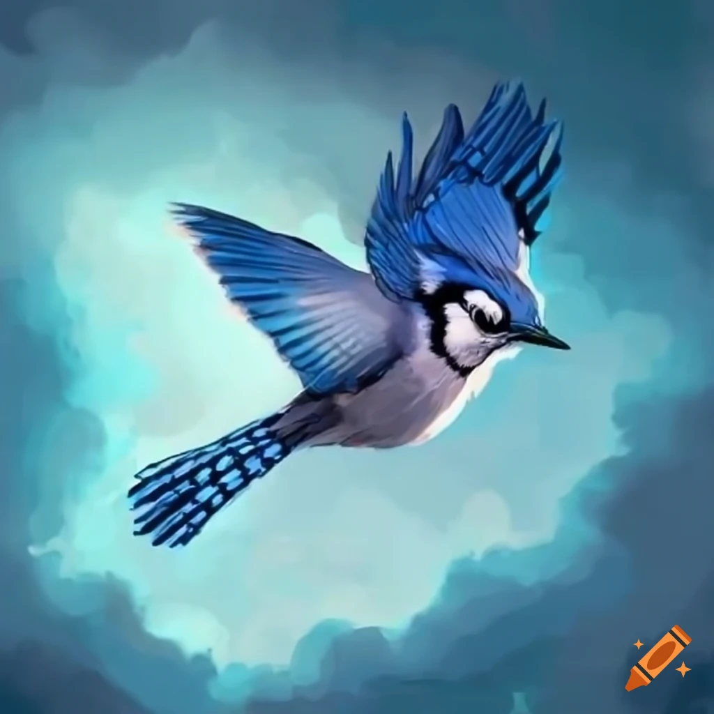 Flying Blue Jay 