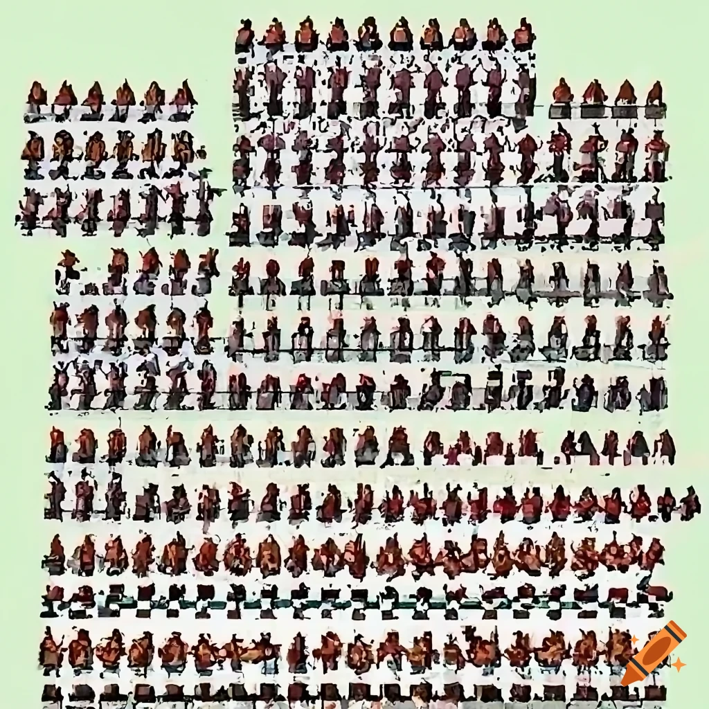 Can you draw a top-down sprite sheet for a character. the character ...