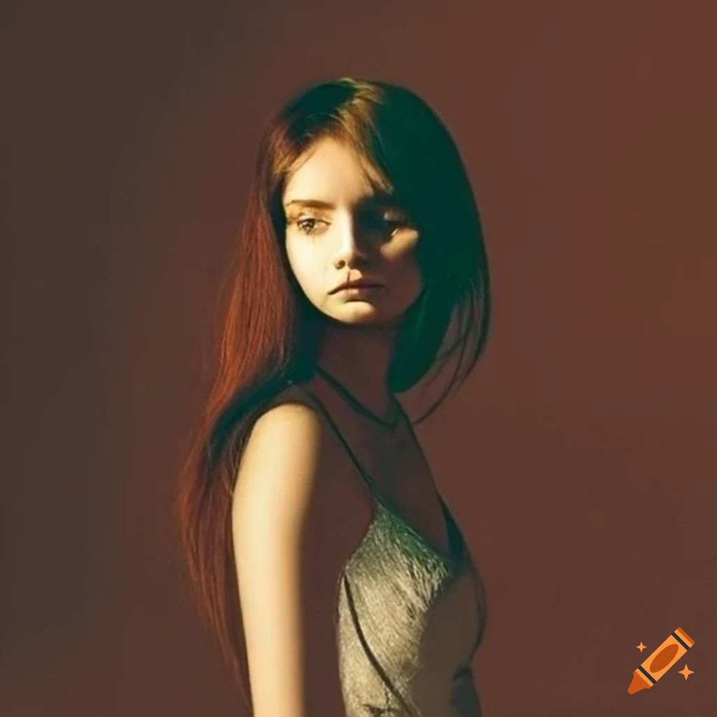 Hope sandoval standing in a field on Craiyon