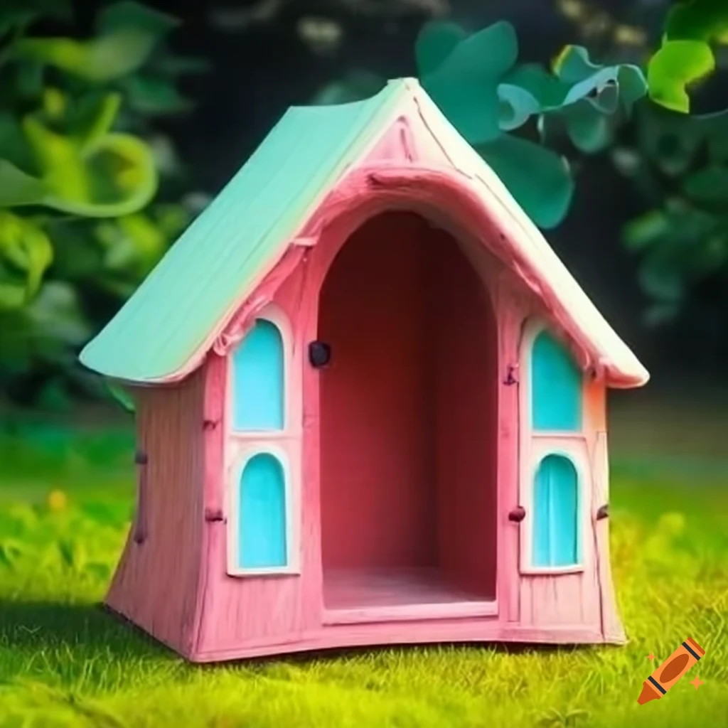 A whimsical doghouse
