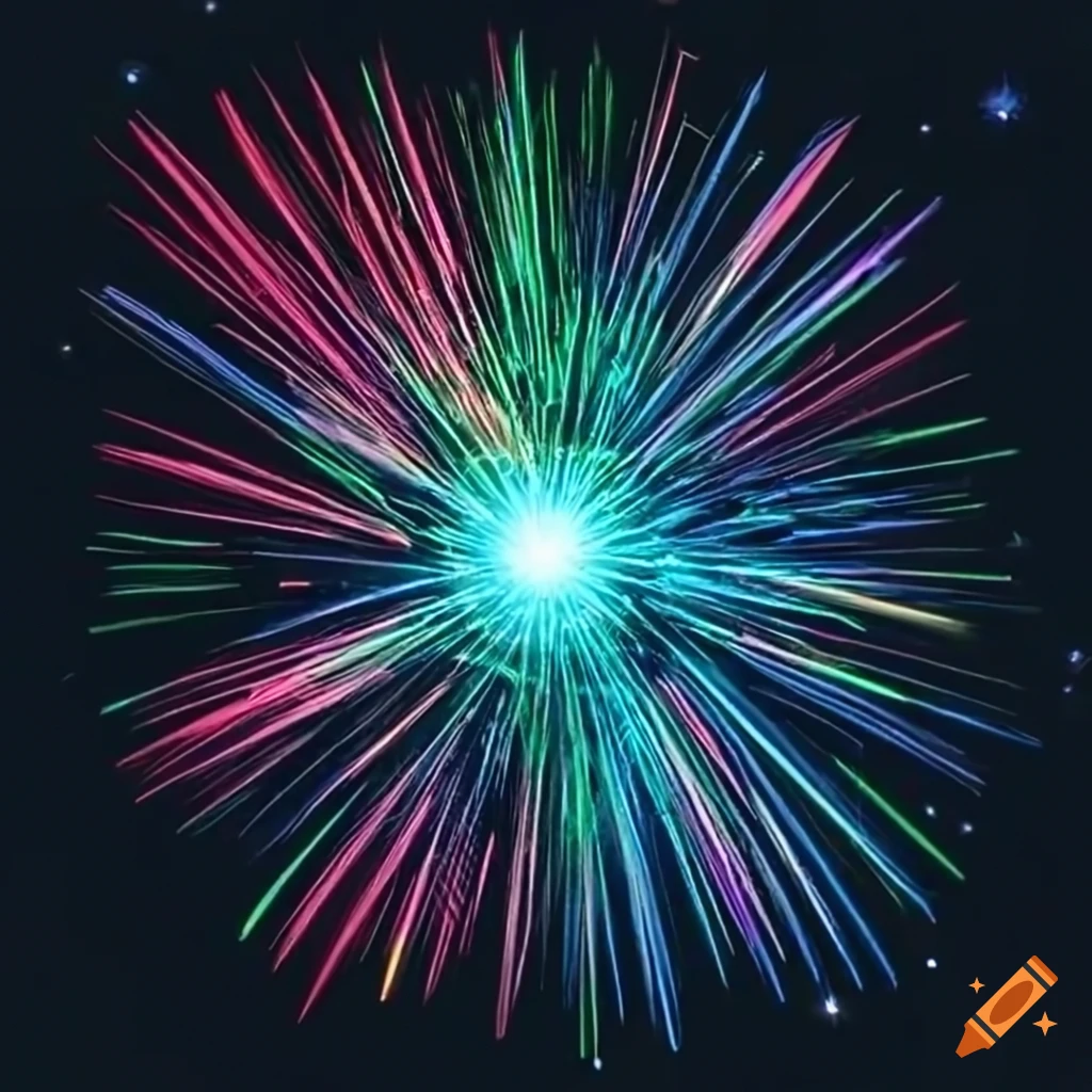 Cosmic fireworks, motion design