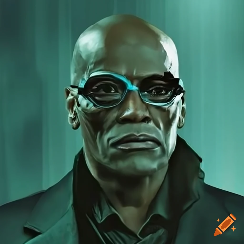 Morpheus with glasses from the matrix