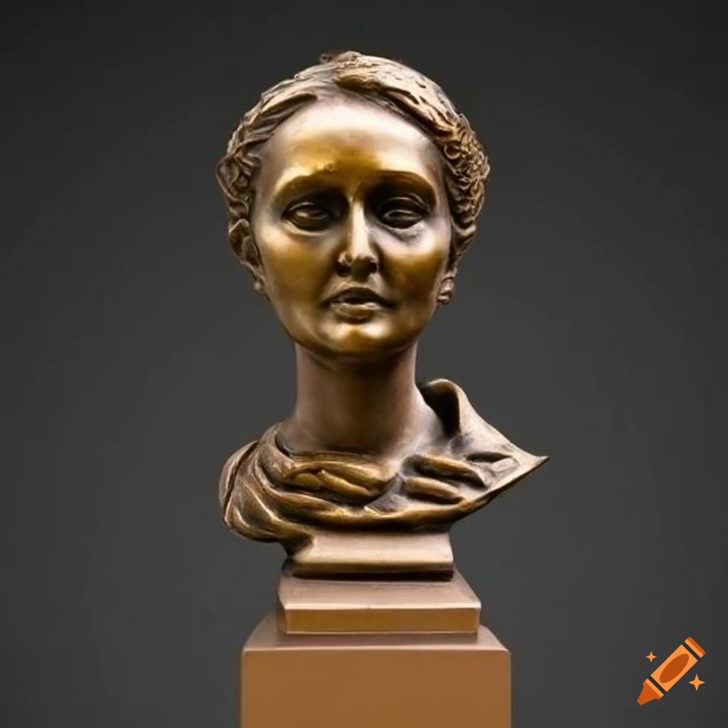 Bronze statue of marie curie polishfrench physicist