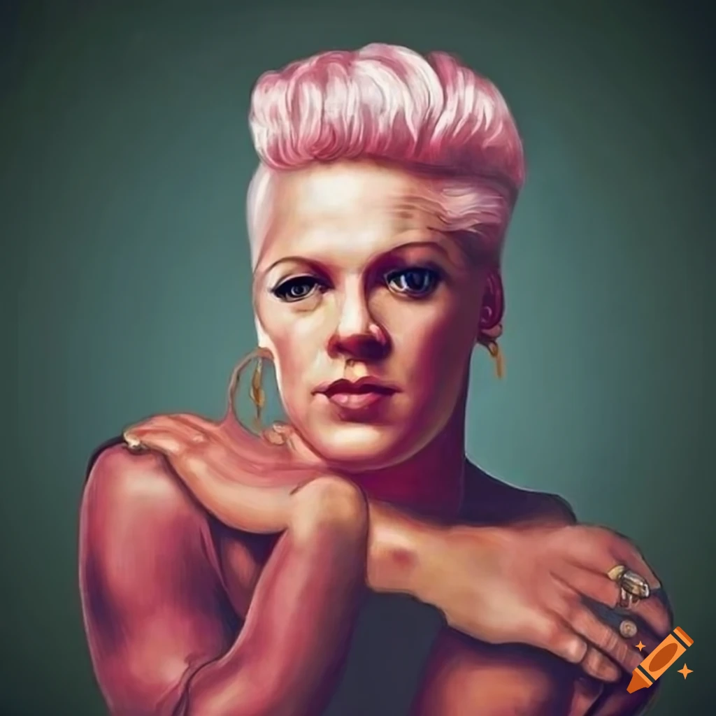 Pink Singer Deviantart A portrait of the singer pink in the style of leonardo da vinci