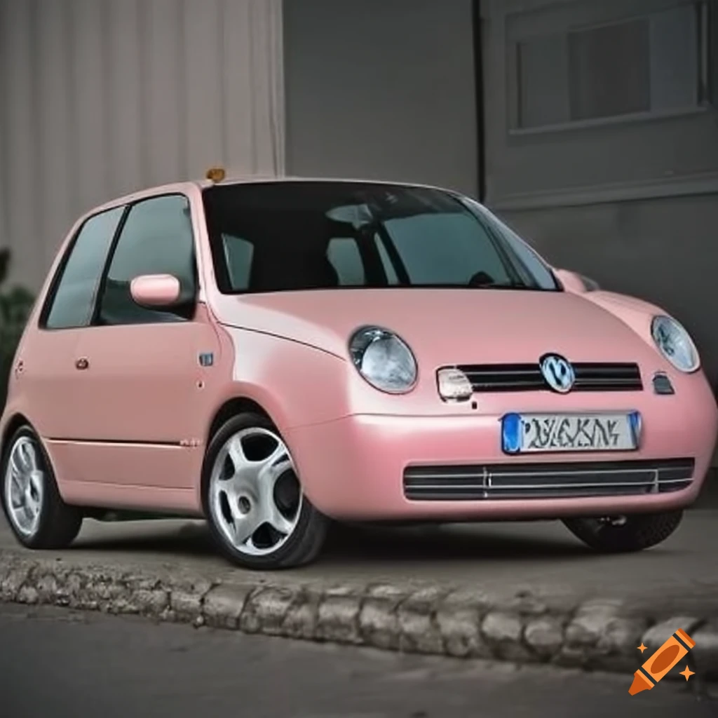 Vw lupo painted in light beige pink on Craiyon