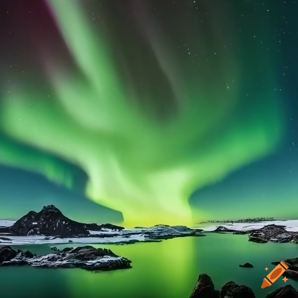 Aurora boreal islandia on Craiyon