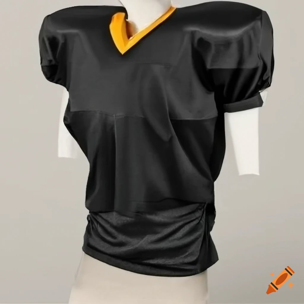 Blank Black Football Jersey Uniform