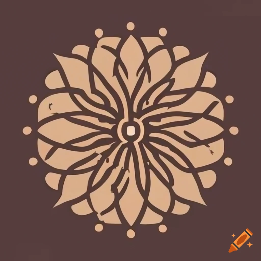 Rotating pattern, logo, simplicity, decoration, wooden leaves on Craiyon