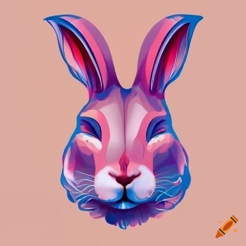 Chinese zodiac rabbit head symbol