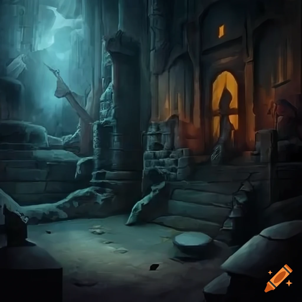 Fantasy dungeon on Craiyon
