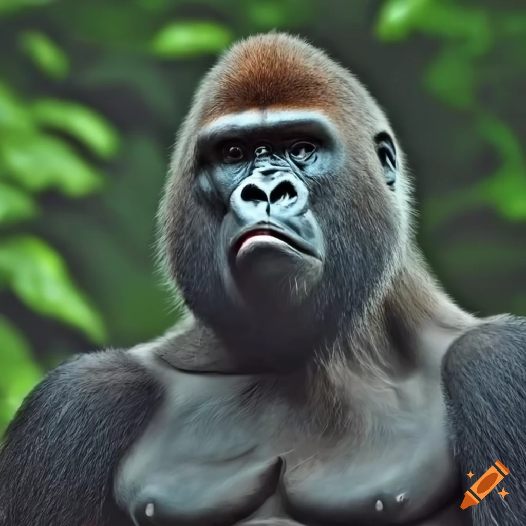 silverback gorilla angry