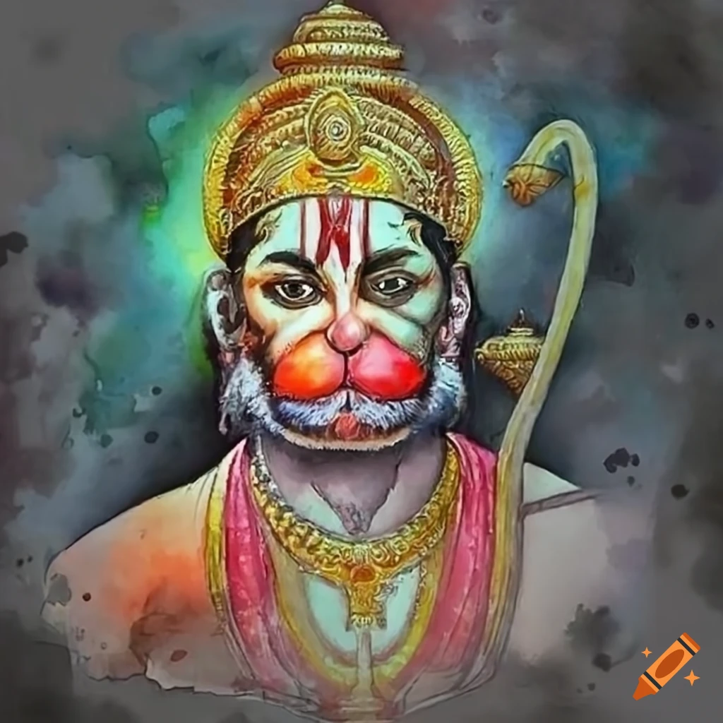 easy hanuman ji drawing/ Hanuman jayanti special drawing / Hanuman ji ki  drawing Lavi Arts - YouTube