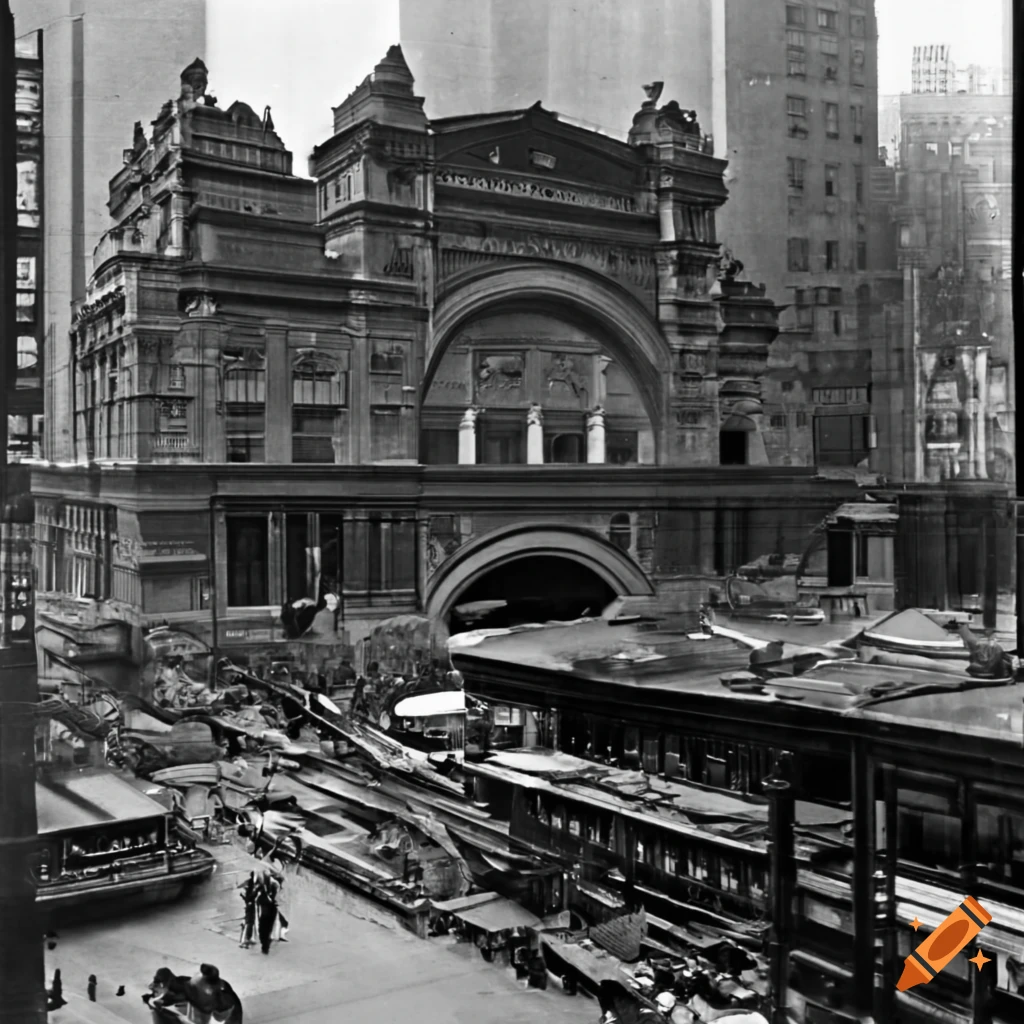 Pennsylvania station, new york city 1910 1963 on Craiyon