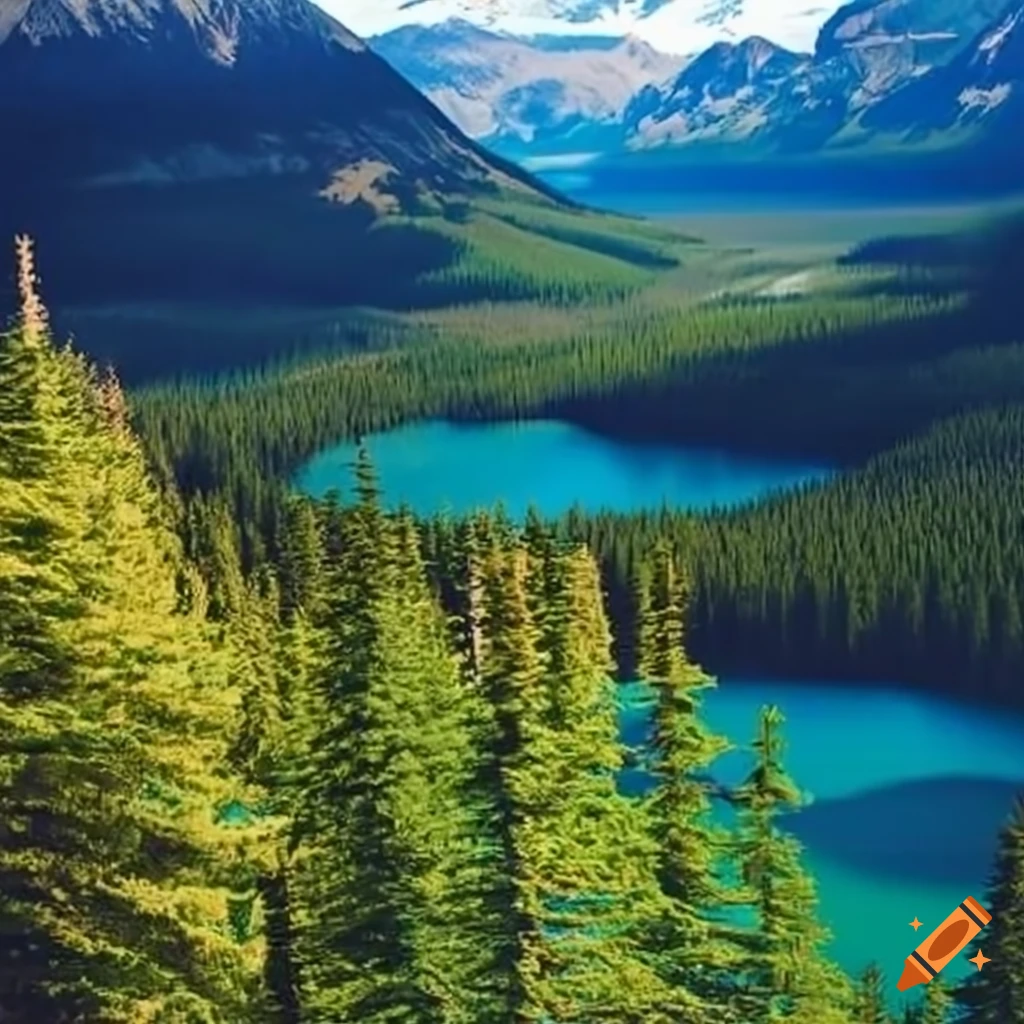 mountain lake landscapes