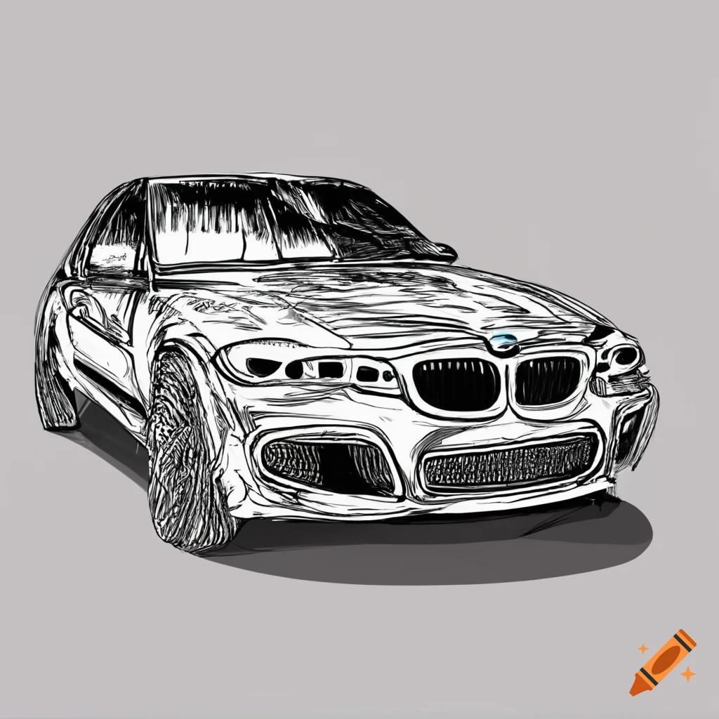 bmw car sketch