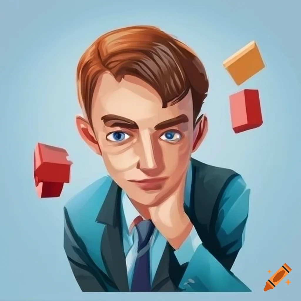 An illustration of a producer character card for a economic boardgame